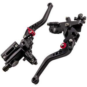 Left & Right 7/8'' Motorcycle Brake Master Cylinder Hydraulic Reservoir Lever