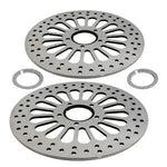 Front Super Spoke Disk Brake Rotor for Harley Dyna 2000-2005 11.5" Polished
