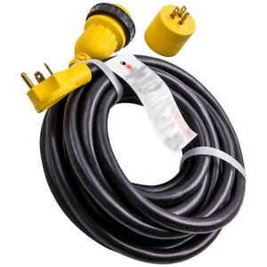 25 Feet Trailer Vehicle Power Cord Extension Cable W/ Twist Lock Connector