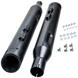 4" Black Slip On Muffler Exhaust for Harley Touring Ultra Classic 2017-2020