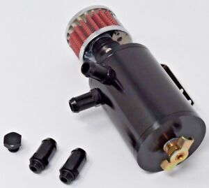 Motor K Baffled Engine Oil Catch Can Reservoir Tank Breather Oil Separator Turbo