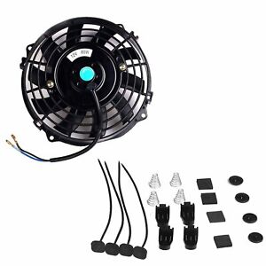 7'' Slim Fan Push Pull Electric Radiator Cooling 12V Mount Universal Kit BK New