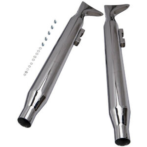 36" Fishtail Exhaust Slip On Mufflers fit for Harley Touring Street Glide 95-16