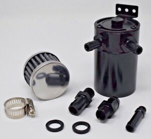 Universal Billet Aluminum Baffled Oil Catch Can Tank Oil Separator MINI Motor-K