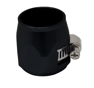 2 x -8AN Blue Nylon Braided Hose End Clamp Fitting Aluminum Finisher Fuel Oil