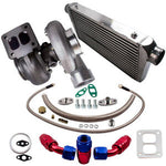 GT45 1.05 A/R Turbocharger + 24"x12"x3"  Intercooler + Oil Feed Return Line Kit