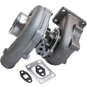 63 A/r T04e T3/t4 44 Trim Compressor 5-bolt Downpipe Turbo Charger Universal