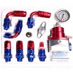 Universal Adjustable Fuel Pressure Regulator Oil 0-160psi Gauge -6AN Red New