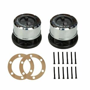 Pair Set of 2 Locking Hubs For Nissan Pathfinder Frontier Xterra Titan D21