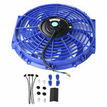 12'' Slim Fan Push Pull Electric Radiator Cooling 12V Mount Universal Kit BU New