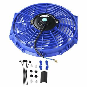 12'' Slim Fan Push Pull Electric Radiator Cooling 12V Mount Universal Kit BU New