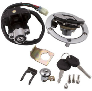 Ignition Switch Seat Fuel Gas Cap Lock Key Set For Suzuki GSXR600 GSX650 GSF650