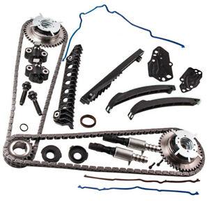 Timing Chain Kit Cam Phaser Gasket Set Fit Ford 5.4 Lincoln TRITON 04-10 3-Valve