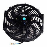 12'' inch Black Slim Fan Push Pull Electric Radiator Cooling 12V Universal Kit
