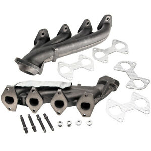 Pair Exhaust Manifolds Headers Driver & Passenger Side for Ford F150 Truck 5.4L