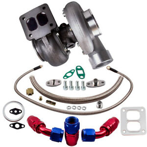 GT45 Universal Turbo Charger 1.05 A/R + Oil Drain Feed & Return Line kits