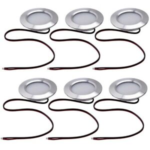 Warm White 6PCS 12 Volt 3W Interior RV Marine LED Recessed Ceiling Lights Lamp