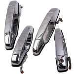 4x LH RH Front Rear Chrome Outside Door Handle For Escalade Silverado Tahoe
