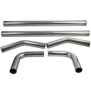 3inch 76mm T-304 Stainless Steel Exhaust Straight & 45 90 Degree Pipe kit