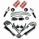 For Ford 5.4L 3V Timing Chain Kit Cam Phasers Solenoid Valves Timing cover Seal