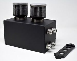 Pro Series Oil Catch Can For Honda Civic Acura Integra 4 Port -10AN Black USA