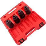 6 Point 4pc 1/2" inch Drive Spindle Axle Nut Socket Kit 30mm 32mm 34mm 36mm