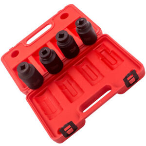6 Point 4pc 1/2" inch Drive Spindle Axle Nut Socket Kit 30mm 32mm 34mm 36mm