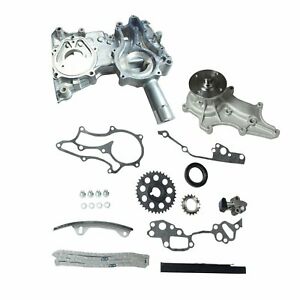 For 1985-1995 Toyota 22R Pickup 4Runner 2.4 Timing Chain w/ Cover Water Pump Kit