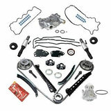 Timing Chain Kit Oil+Water Pump Phasers VVT Valves For 5.4L Ford Lincoln Triton