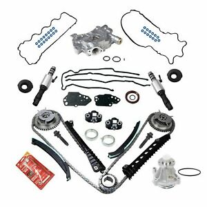 Timing Chain Kit Oil+Water Pump Phasers VVT Valves For 5.4L Ford Lincoln Triton