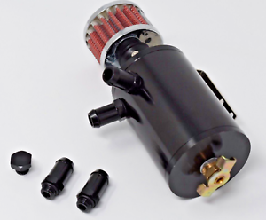 Motor K Aluminum Oil Catch Can Reservoir Tank With Breather Filter Baffled USA