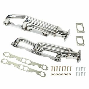 Twin Turbo Headers For Chevy Camaro TransAm Firebird 350 305 T3 SBC GM Manifolds