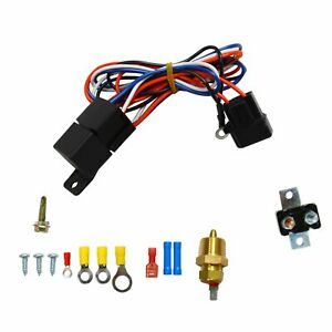 3/8" Thread Electric Radiator Engine Fan Thermostat Temperature Switch Relay Kit