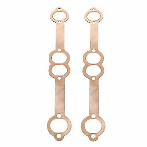 1.8"x1.5" Copper Header Exhaust Gaskets For SB Chevy 350 Reusable SBC Oval Port